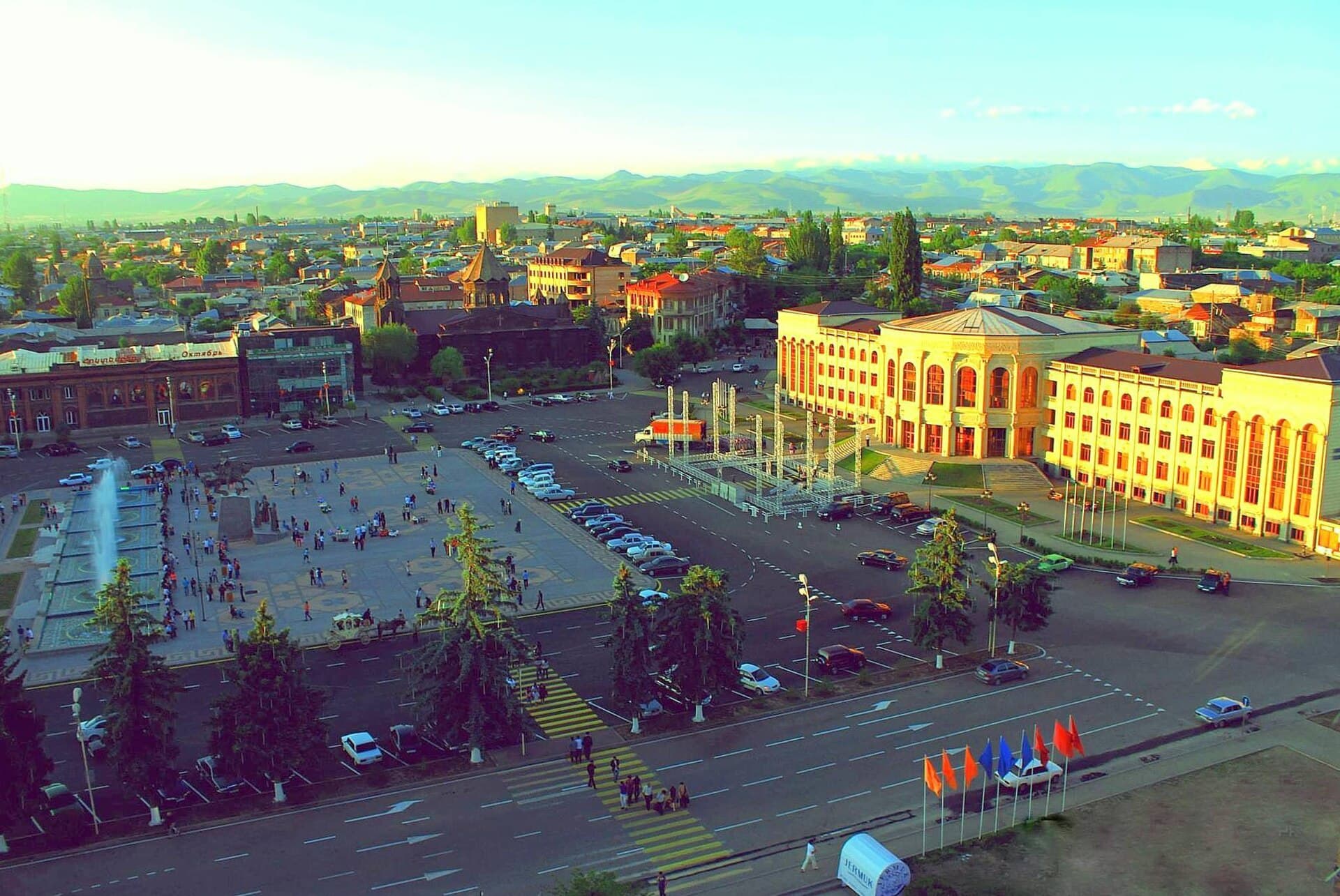 Gyumri in 2013, from the Vartanants square